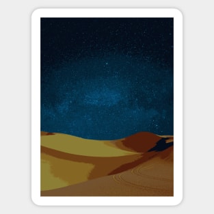 Starry night in the desert - Landscape Sticker